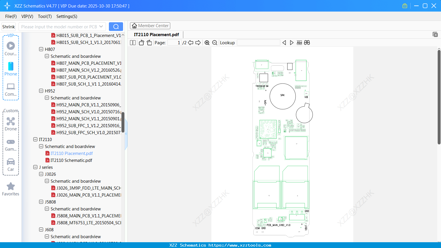 Infinix IT2110 Placement
